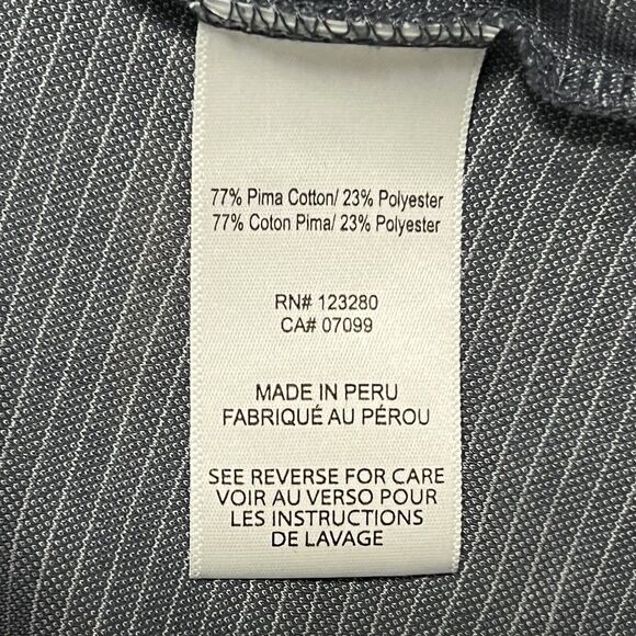 TRAVIS MATTHEW Pima Cotton Polo Shirt Men’s Medium Blue Stripe Performance Golf - Picture 9 of 15